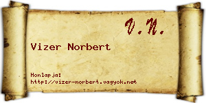 Vizer Norbert névjegykártya